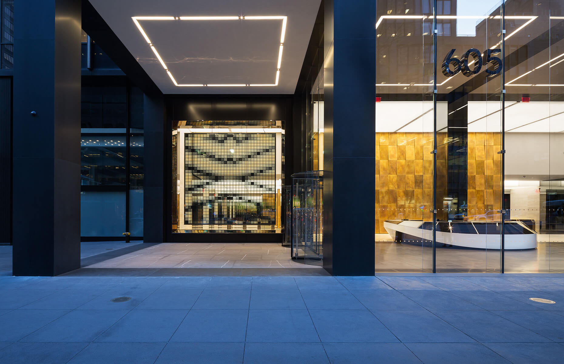 An interactive digital lobby sculpture.