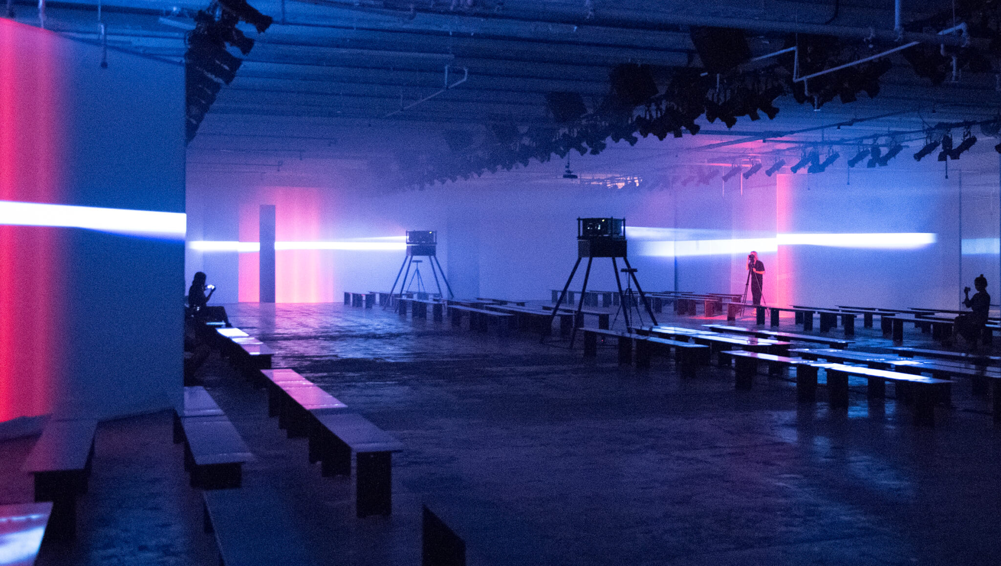 Beacons on the catwalk at New York Fashion Week.