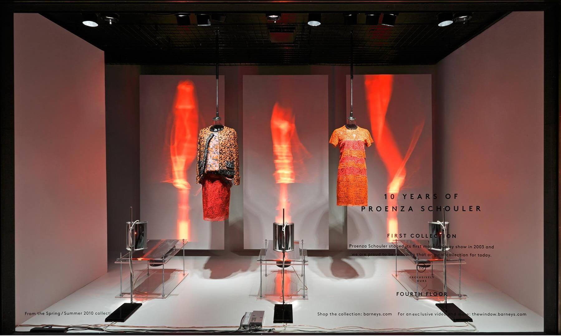 Flame, a kinetic experiential window display at Barneys New York.
